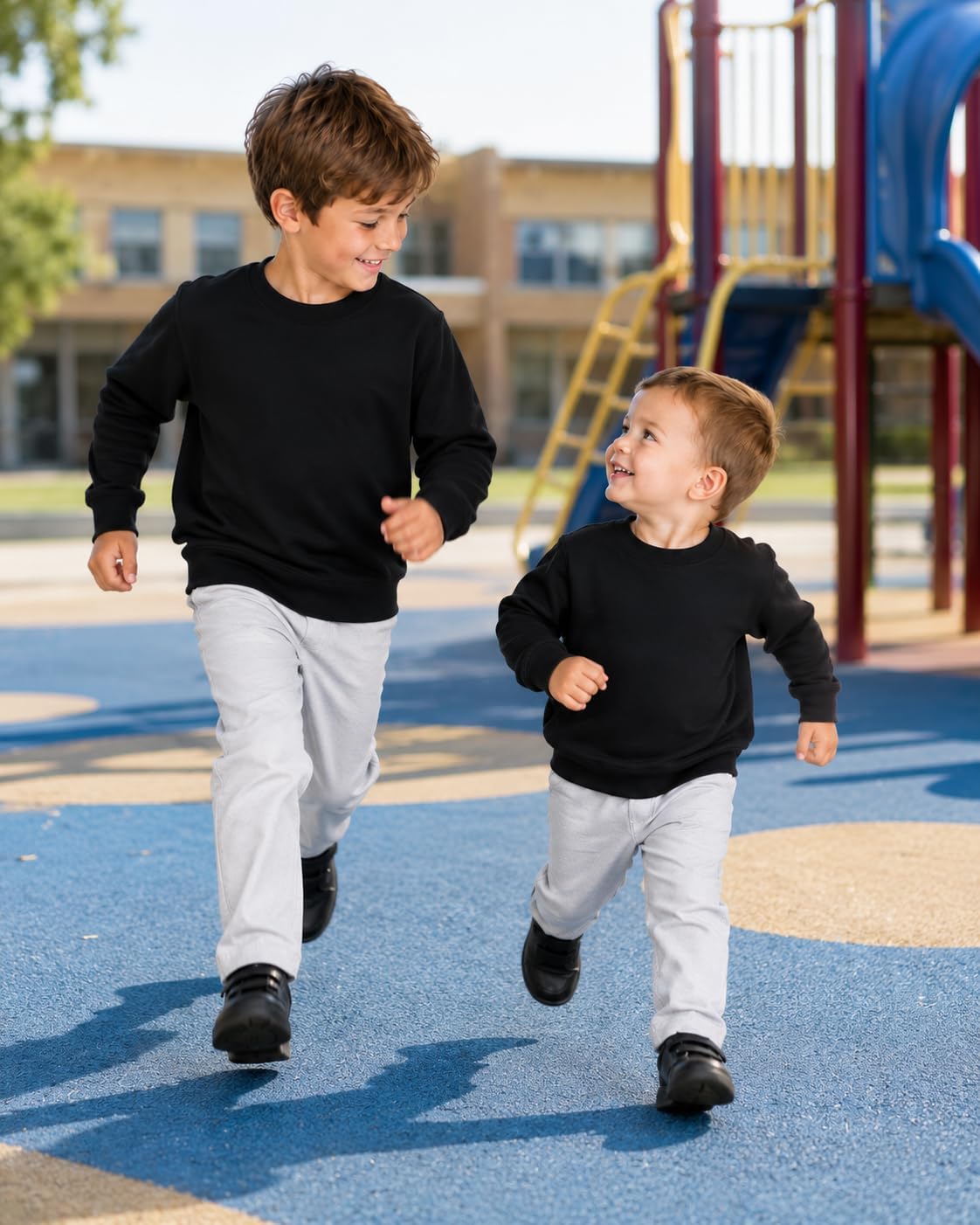 ClassExceed Boys’ School Sweatshirt | Cotton-Blend Fleece Pullover for Uniform & Casual Wear | School Crewneck Sweatshirt