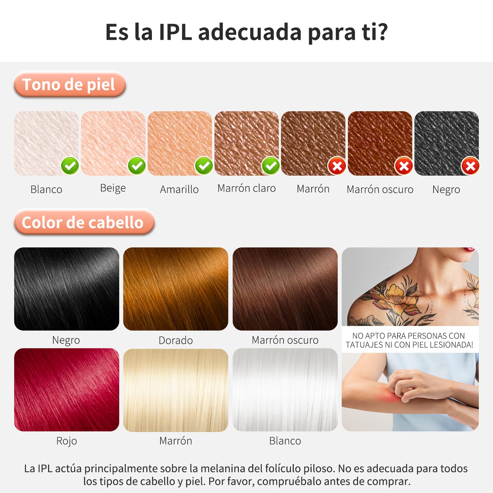 NIKYJM Depiladora Laser IPL 6,8cm² Gran calibre, Innovadora Función 3 en 1, 9 Niveles de Energía, Depiladora Luz Pulsada para Bikini, Axilas, Cara, Cuerpo