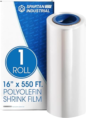 Miniatura 9 de Spartan Industrial - Rollo de envoltura termorretráctil de poliolefina de 14 pulgadas x 550 pies - Película retráctil de calibre 80 para embalaje