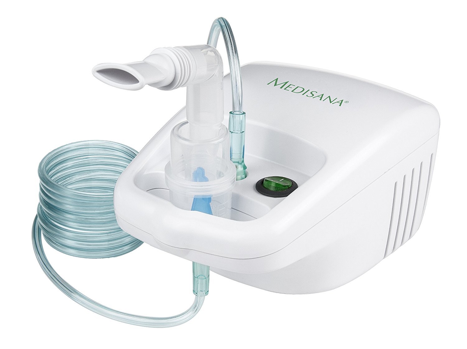 Medisana IN 500 Inhalador Nebulizador compresor blanco con boquilla y mascarilla