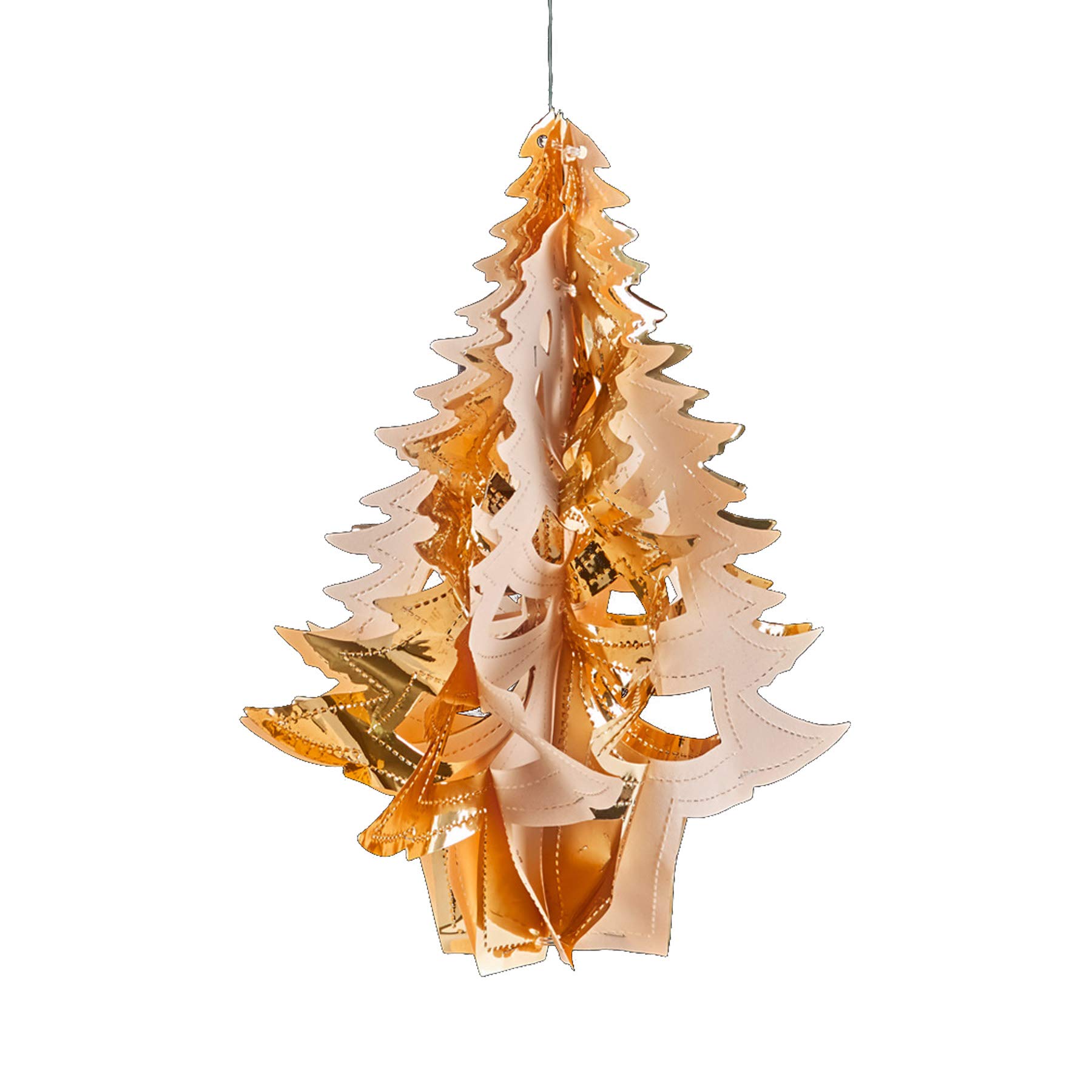 Davies Rose Gold Christmas Foil Ceiling Decorations - 40cm Tree