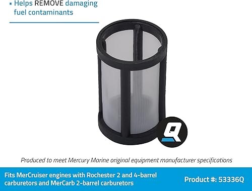 Miniatura 2 de Quicksilver 53336Q Elemento de filtro de combustible del carburador para motores MerCruiser Stern Drive e intraborda