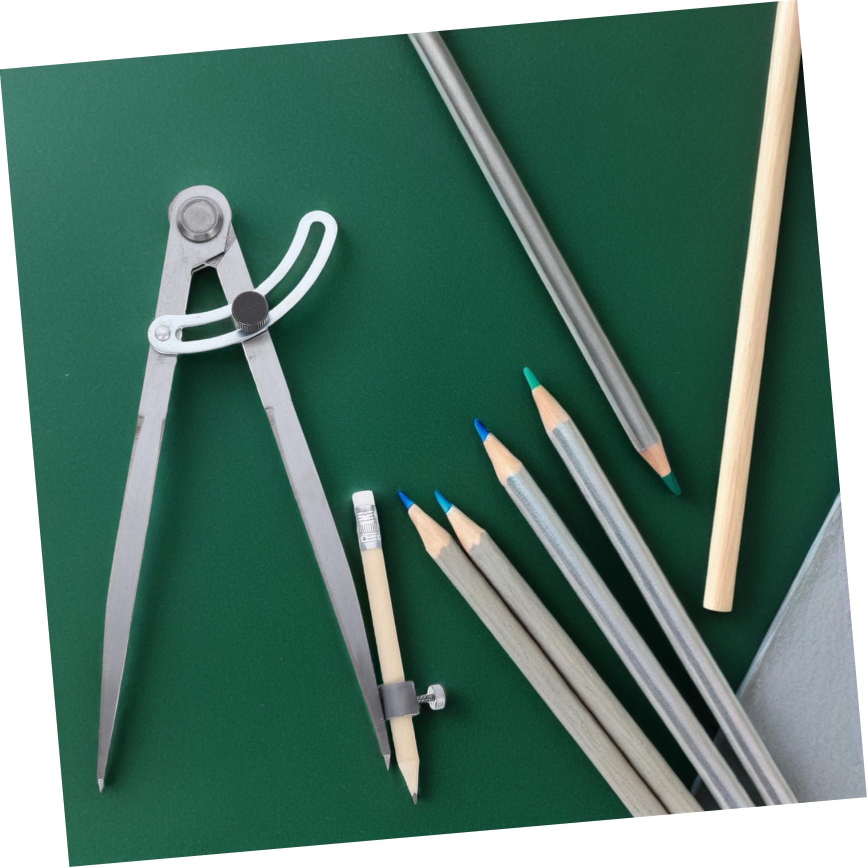 1set Compasso Con Portapenne Compasso Carbonioso Per Disegno e Lavorazione Del Strumento Di Precisione Per Ingegneria e Progetti Creativi