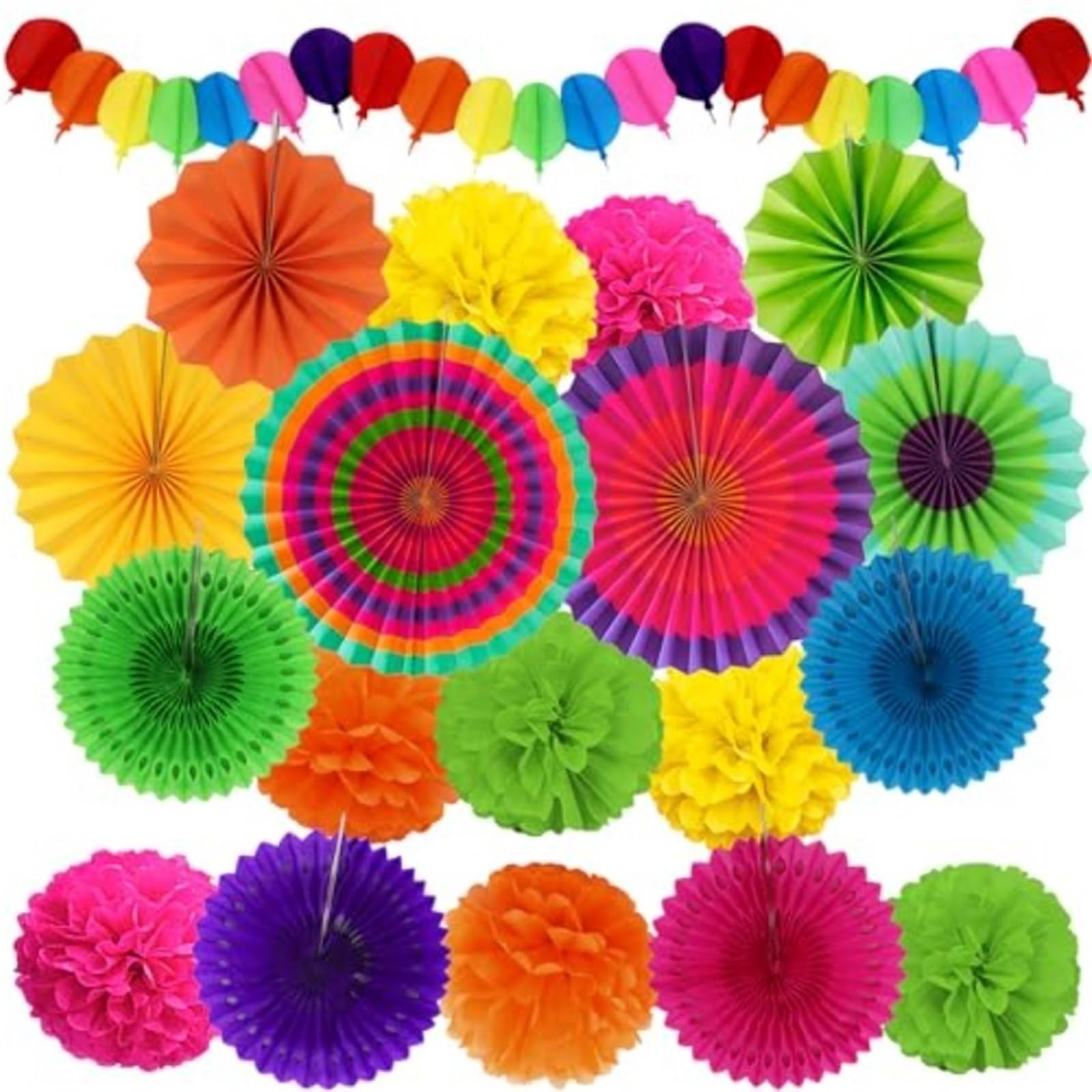 Paper Pom Poms Gold Decorations, Paper Pompoms Fan for Wedding Prom Night and Party(Multi)