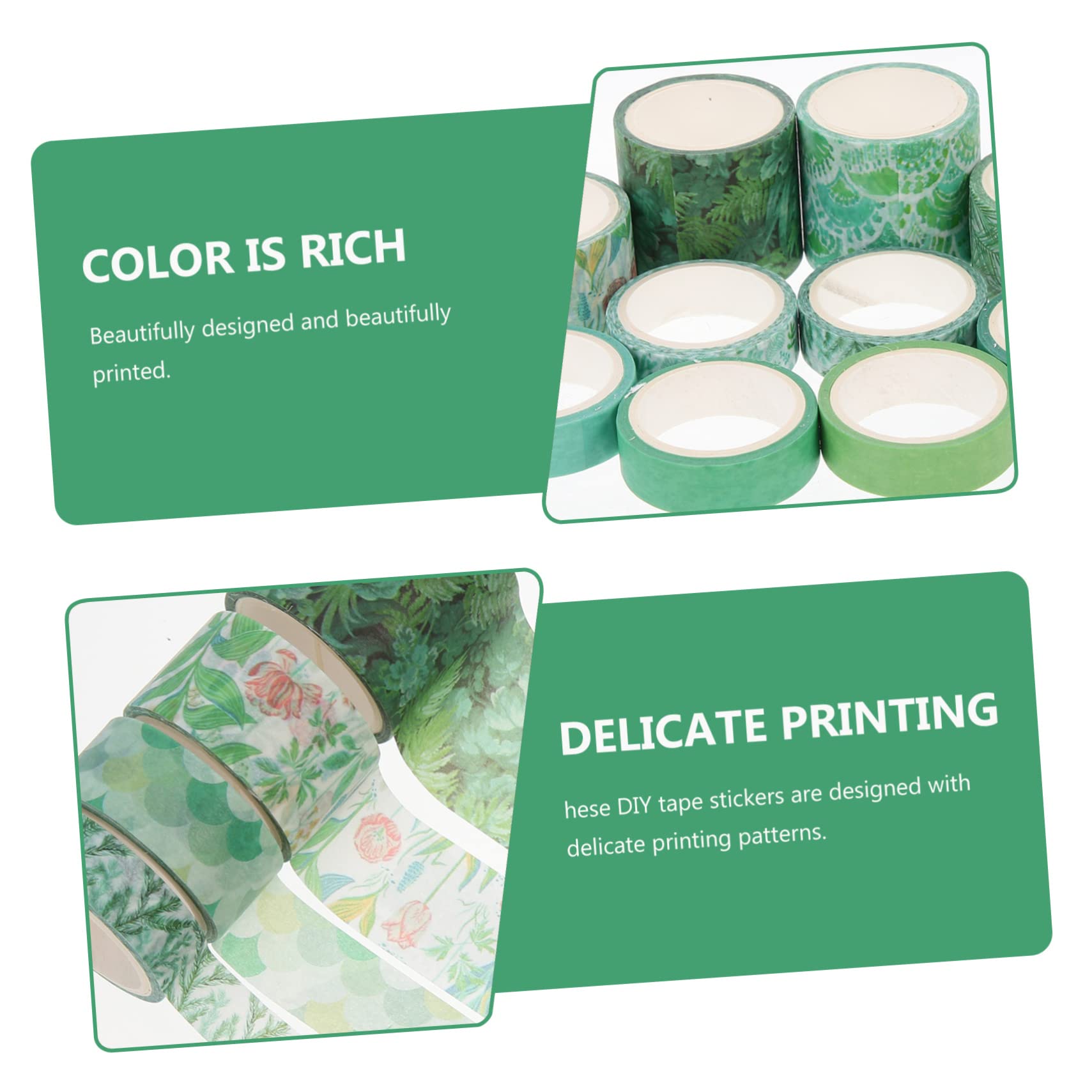 NUOBESTY 36rotoli Nastro Decorativo Washi Colorato Per Scrapbooking e Fai Da Te Adesivi Creativi Per Diari e Artigianato Design Elegante e Stampa Vivace Versatile Per Progetti Artistici e