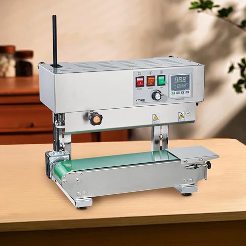 Miniatura 8 de VEVOR Máquina de sellado continuo de banda de bolsa, 0.24-0.47 pulgadas0.236-0.472 in de ancho de sellado, máquina selladora de banda vertical con