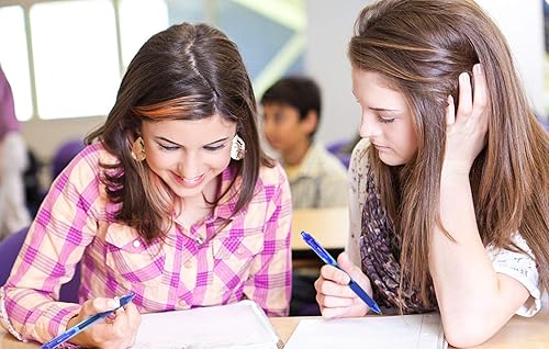 Miniatura 7 de ChicRosa - Paquete de 40 bolígrafos de gel azules, bolígrafos retráctiles de tinta de gel de punta media, escritura suave para escuela, oficina,