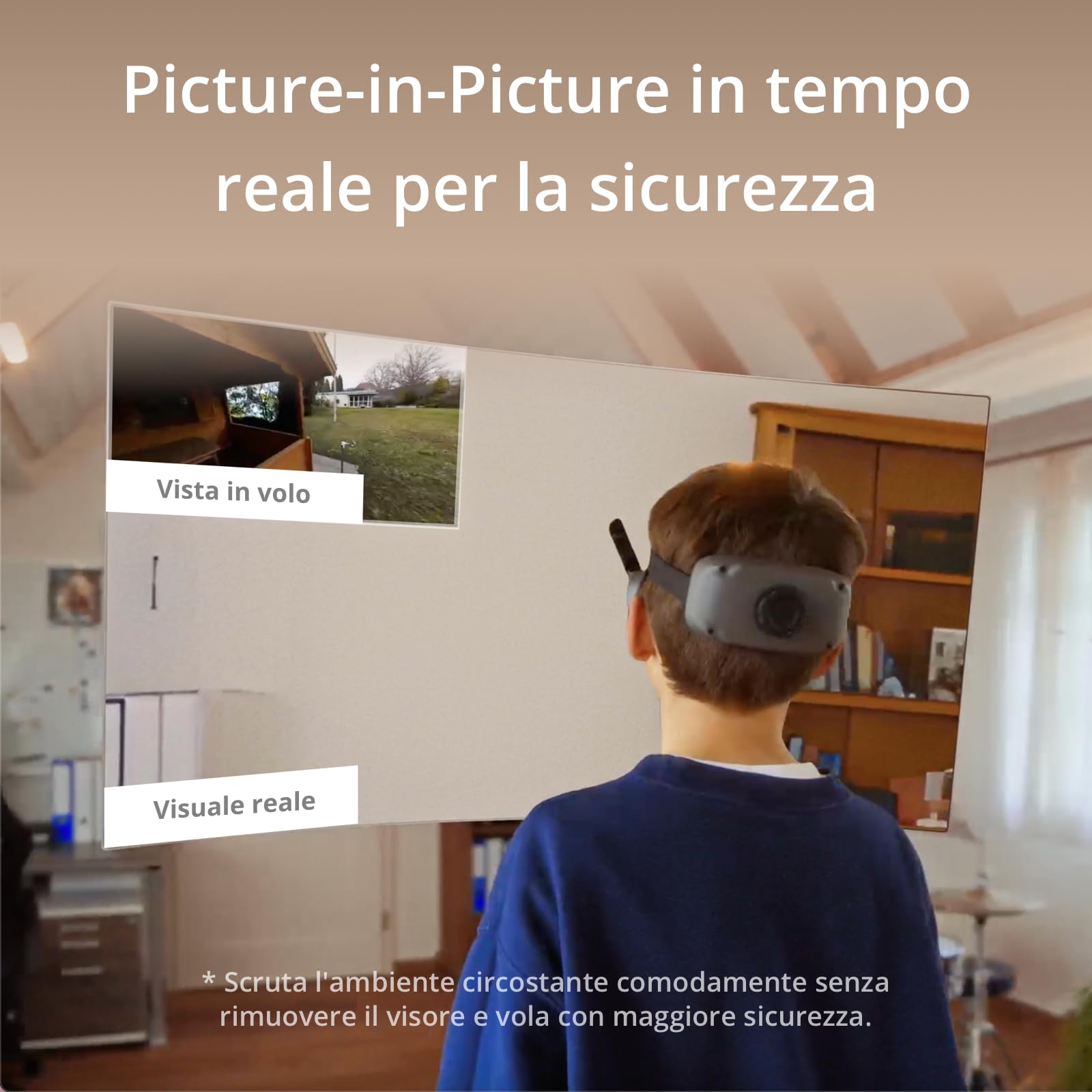 DJI Goggles 3, visore FPV con straordinari schermi micro OLED, esperienza di volo immersiva, trasmissione video O4 HD, diottrie regolabili, streaming wireless, visore per drone