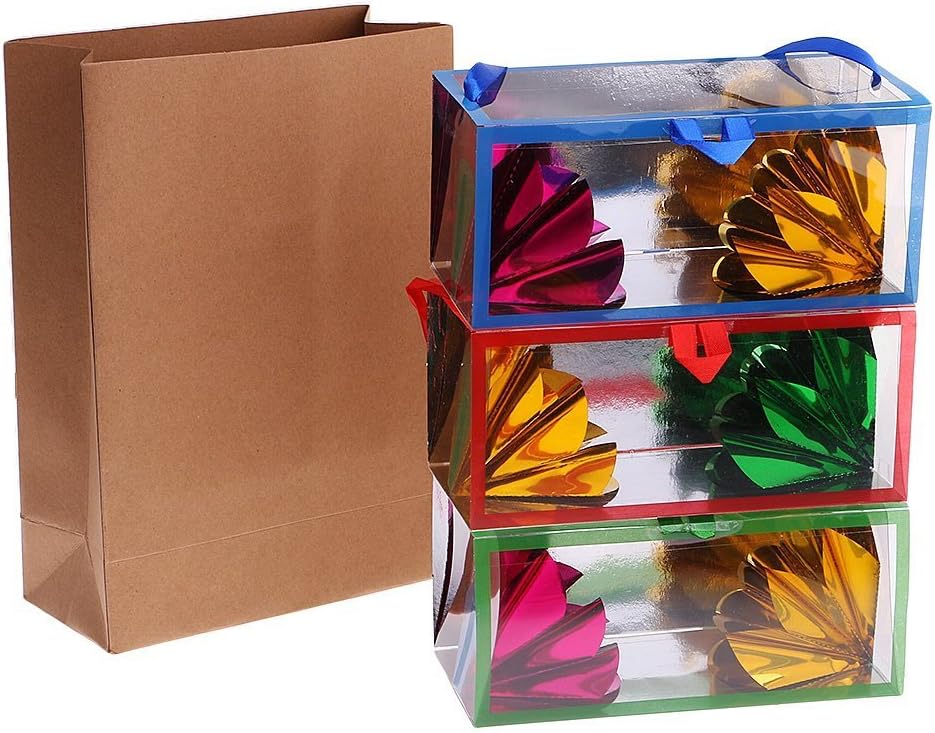 Kid Portable Paper Bag Flower Boxes Appearing Illusion Magic Trick Conjuring For Party Shoole Street Magic Show