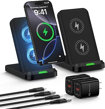 Google Pixel Wireless Charger Fast Charging Station for Google Pixel 10a 10 Pro XL 9a 9 8 7, 15W Android Wireless Phone Charger Stand with QC Adapter for Samsung Galaxy S26 S25 Ultra iPhone 17 Pro Max