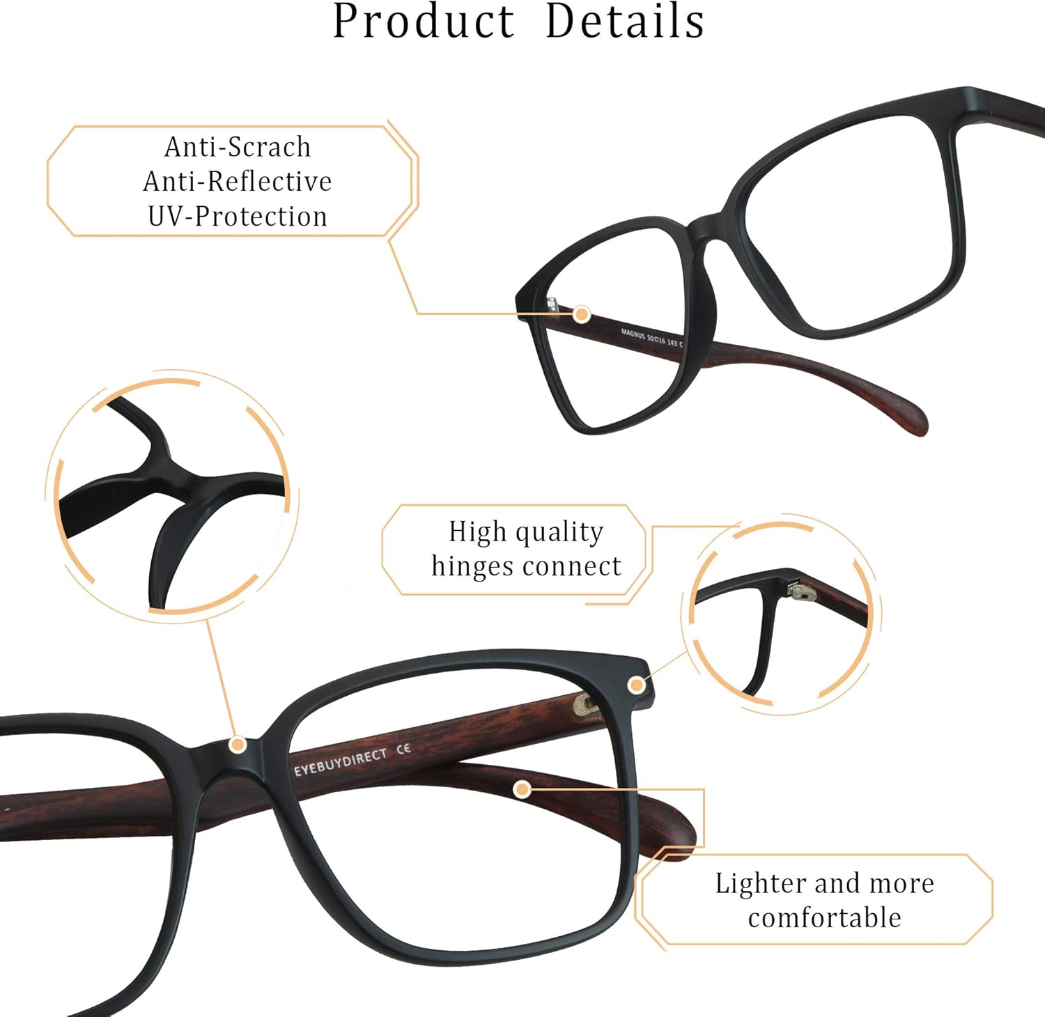 LifeArt Blue Light Blocking Glasses, Anti Eyestrain, Computer Reading Glasses, Gaming Glasses, TV Glasses for Women Men, Anti Glare (Black, 4.25 Magnification)