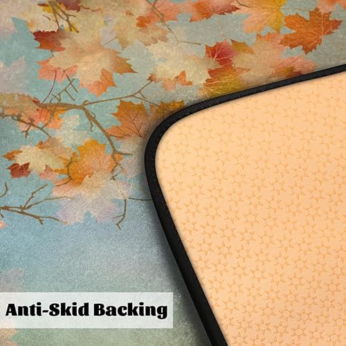 Miniatura 4 de Thanksgiving Autumn Maple Leaves Kitchen Rugs and Mats, Non Skid Absorbent Resist Dirt Kitchen Mat Runner Comfort Standing Floor Mat 39"x20" for