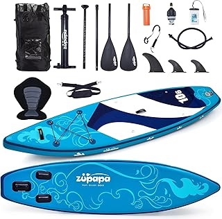 Zupapa 320/366cm Aufblasbare SUP Board Set| Stand Up Paddle Board mit Kajak Sitz | Komplettes Zubehör