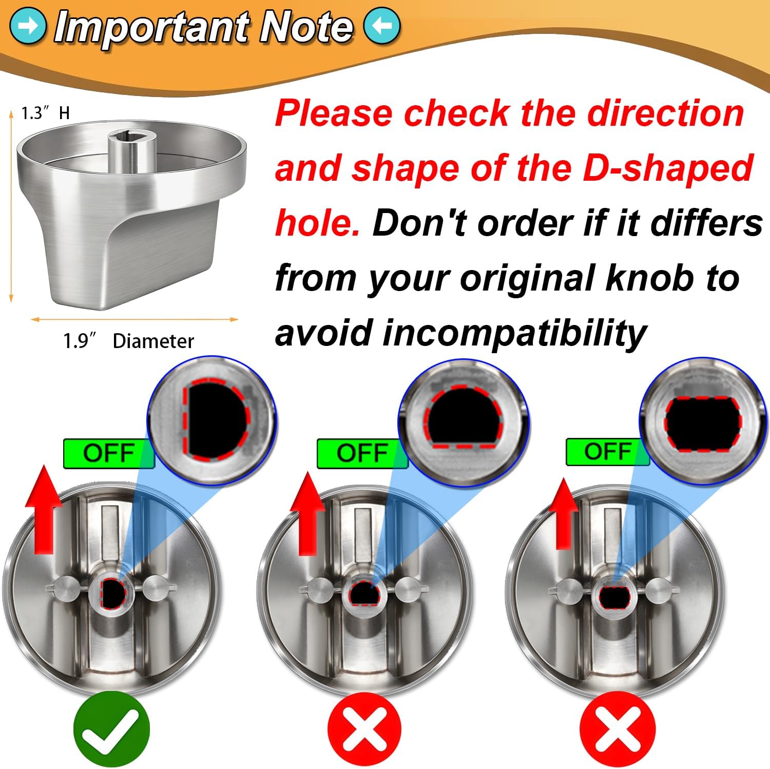 Enhanced W11517331 Stove Metal Knob Fit for Whirlpool Electric Range Oven Knobs Replacements W10850027, W11117415, W11458840. Compatible WFE745H0FH0,WFE745H0FS0,WFE770H0FZ0,YWEE515S0LS0,YWEE745H0FE0