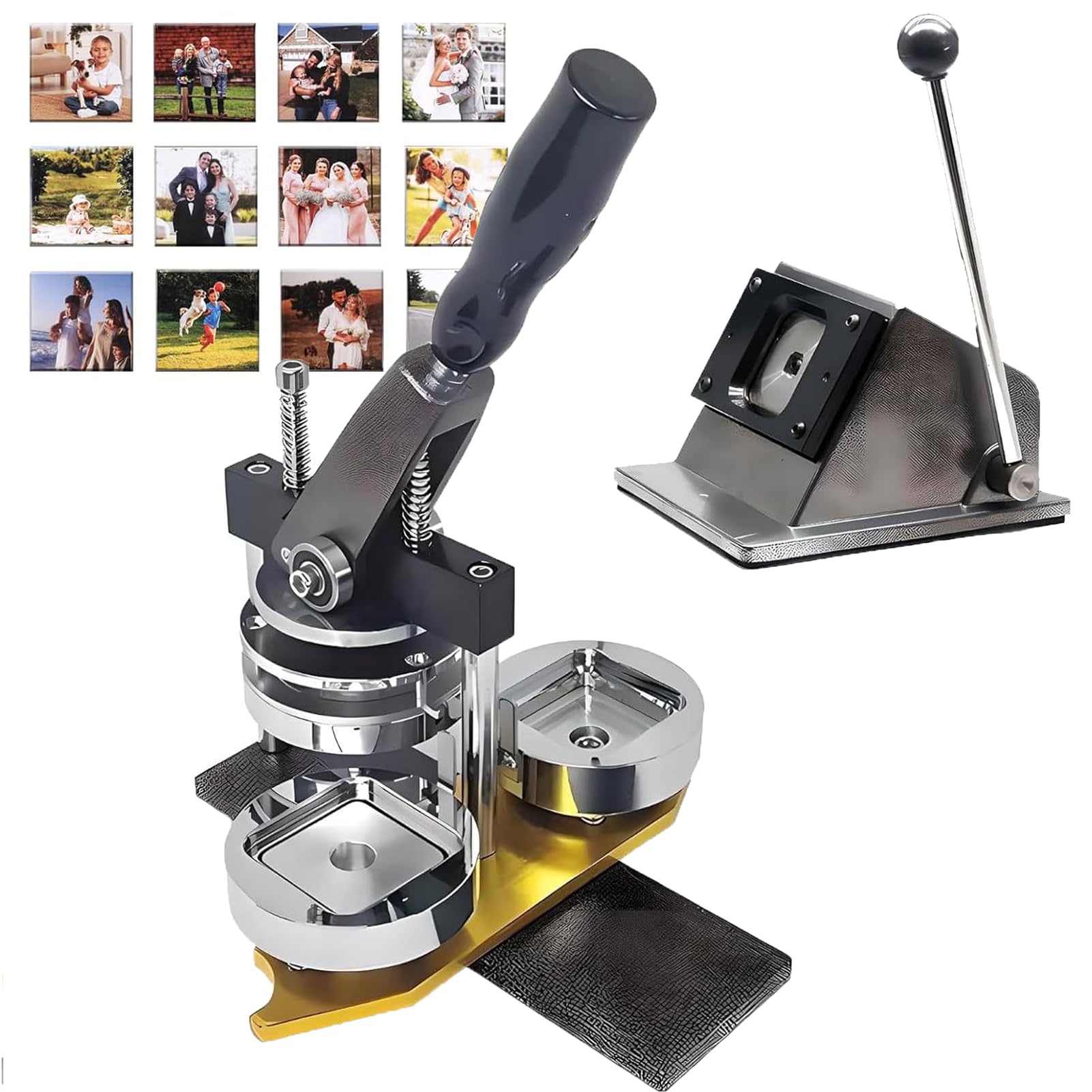 Foto-Magnet-Hersteller-Set für DIY-Projekte, Erstellen Sie individuelle quadratische Kühlschrankmagnete mit 50 mm Zubehör, perfekt für Bastelarbeiten und personalisierte Geschenke