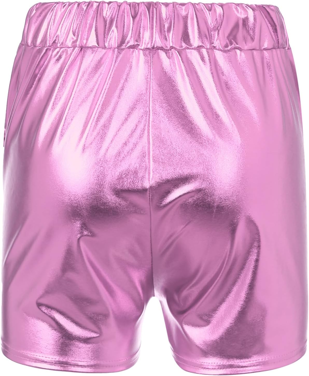 YiZYiF Women's Metallic Shorts Shiny Hot Pants Yoga Sparkly Elastic Waist Rave Booty Dance Shorts