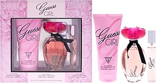 GUESS Girl Eau de Toilette 3 Piece Gift Set - Perfume Spray 3.4 Fl. Oz., Travel Spray 0.5 Fl. Oz., & Body Lotion 6.7 Fl. Oz