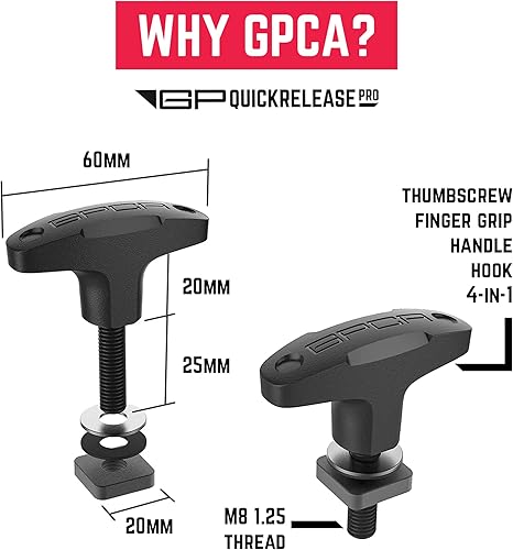 Miniatura 128 de GPCA juego de 6 tornillos estriados de cabeza resistente, de fácil liberación, con tuercas, arandelas y anillos para sujeción para Jeep Wrangler YJ