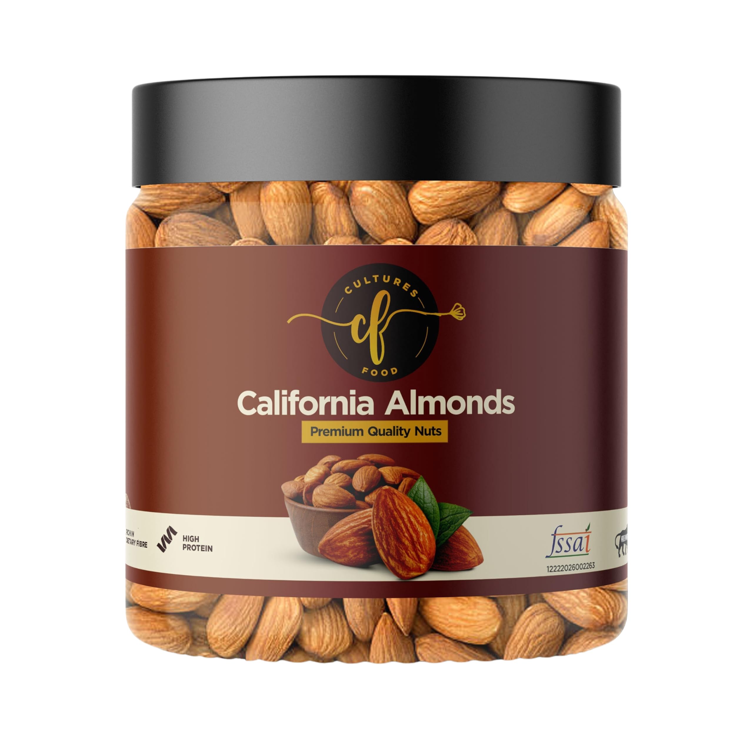 Cultures Food Premium Raw California Almonds Badam Giri, Unsalted, Crunchy, Non-GMO, Gluten-Free, 100% Natural, Zero Preservatives, Immunity Booster, Rich In Fiber, Iron and Calcium (150) (B0D1VSCJL2) Amazon Price History, Amazon Price Tracker