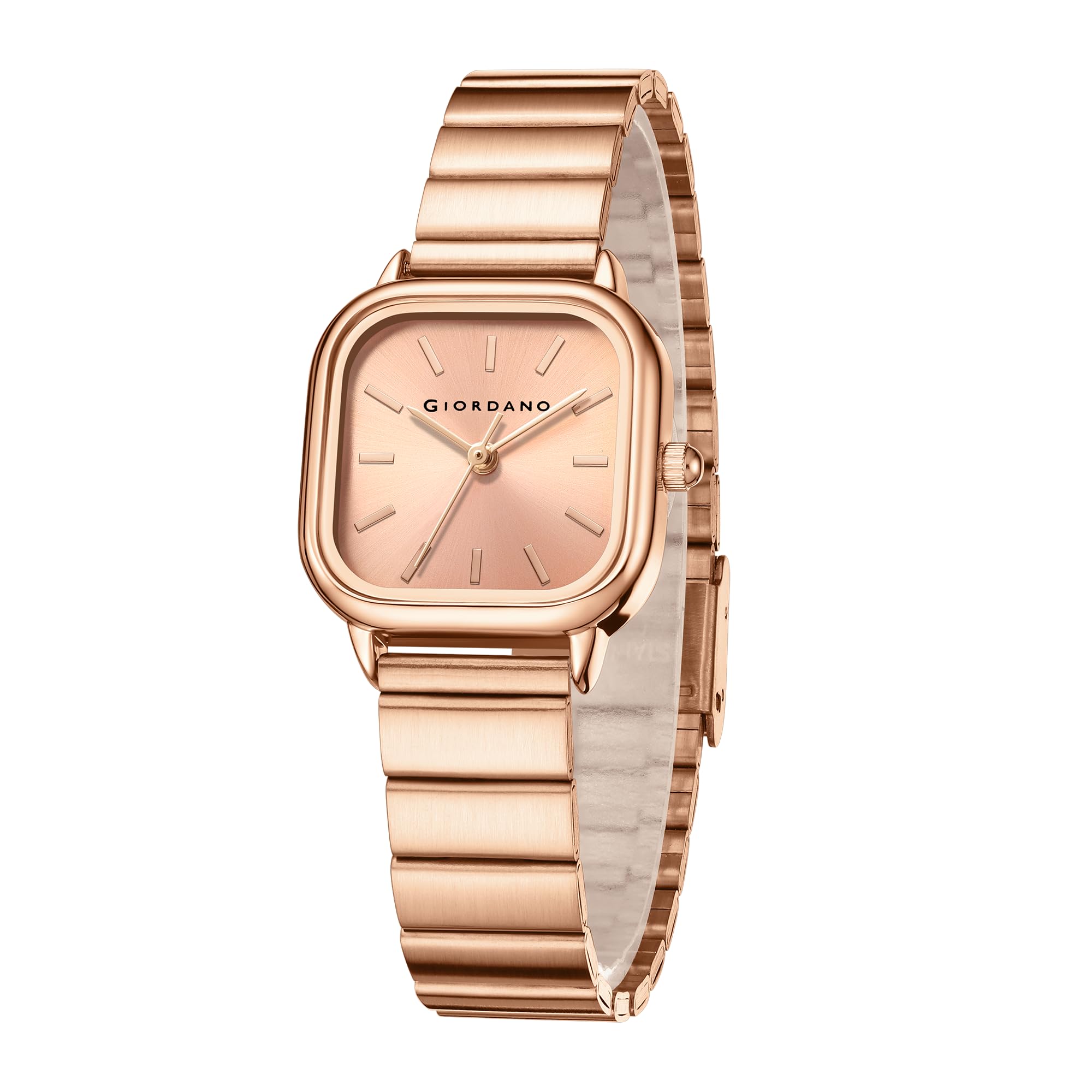 giordano Classic Square Watch for Women – Polished Stainless Steel Strap, Minimalist Compact Design-picture-18