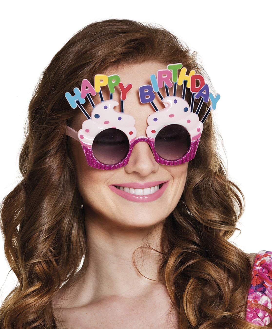 Set di occhiali di carta con brillantini, 3D, per donna e uomo, decorazione per feste di compleanno