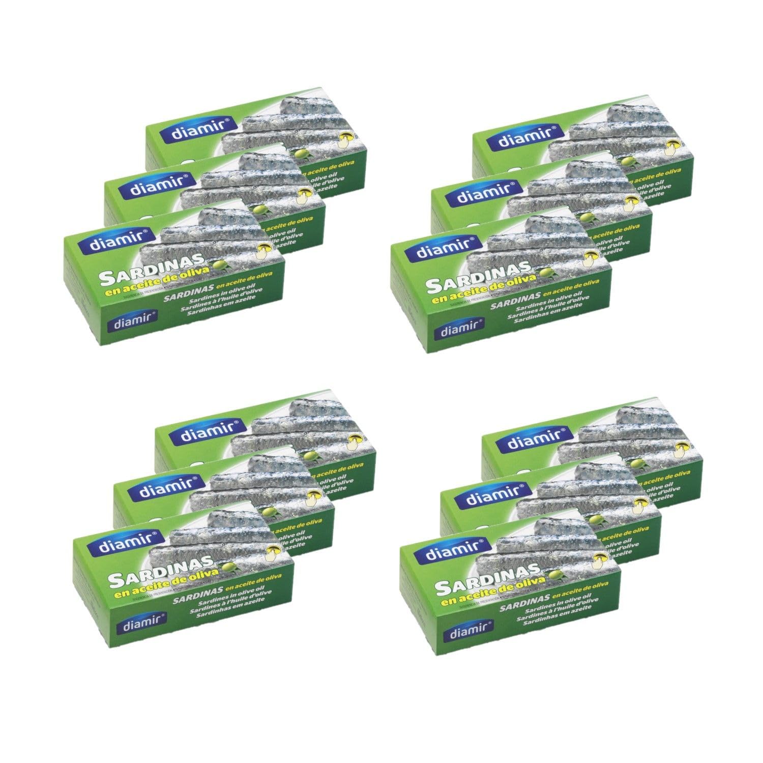 Lot 12x Sardines à l'huile d'olive - Boîte 125g
