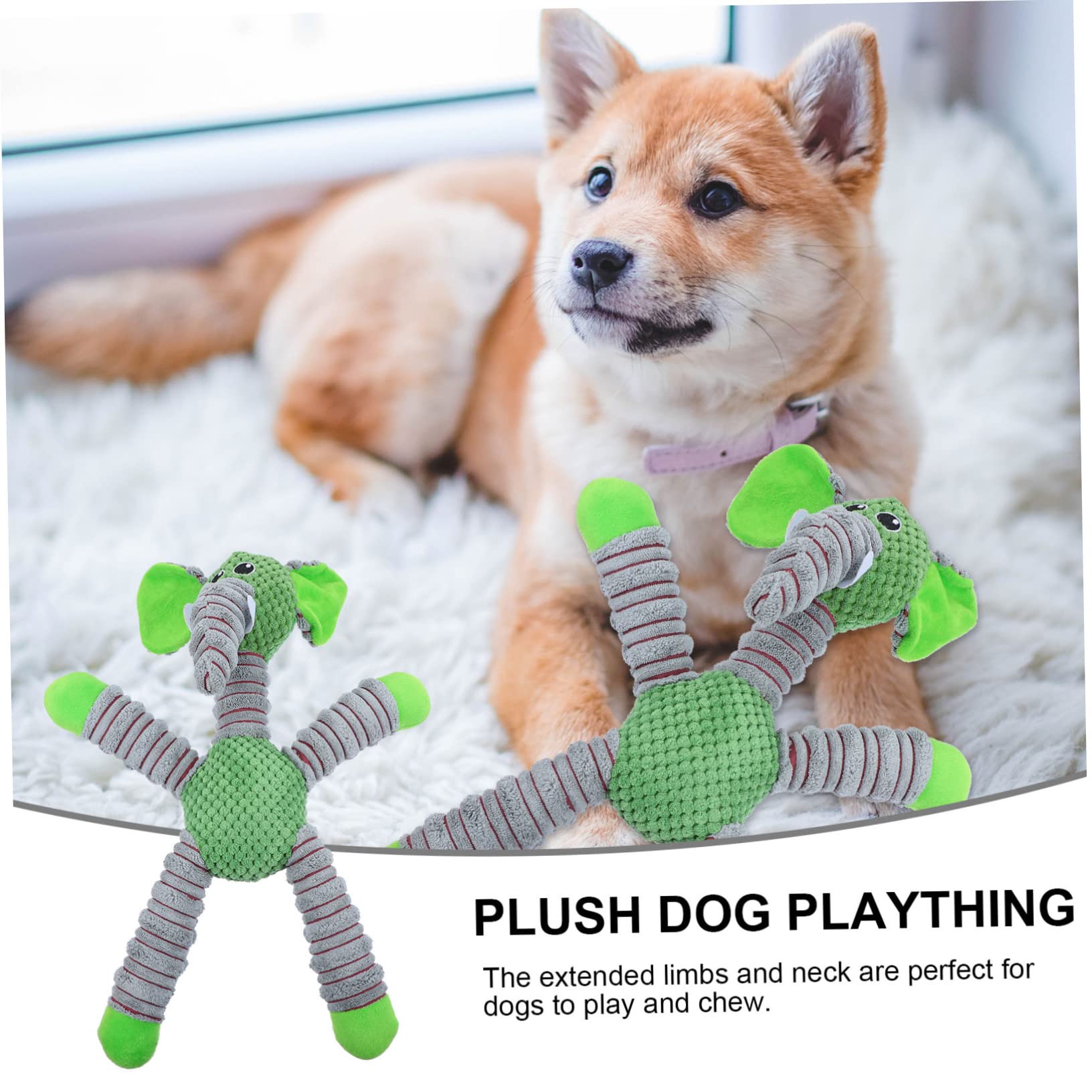 Angoily 2piezas Juguete De Masticación para Perros De Peluche Squeaker Diseño De Granos De Maíz para Limpieza y Diversión Interactiva
