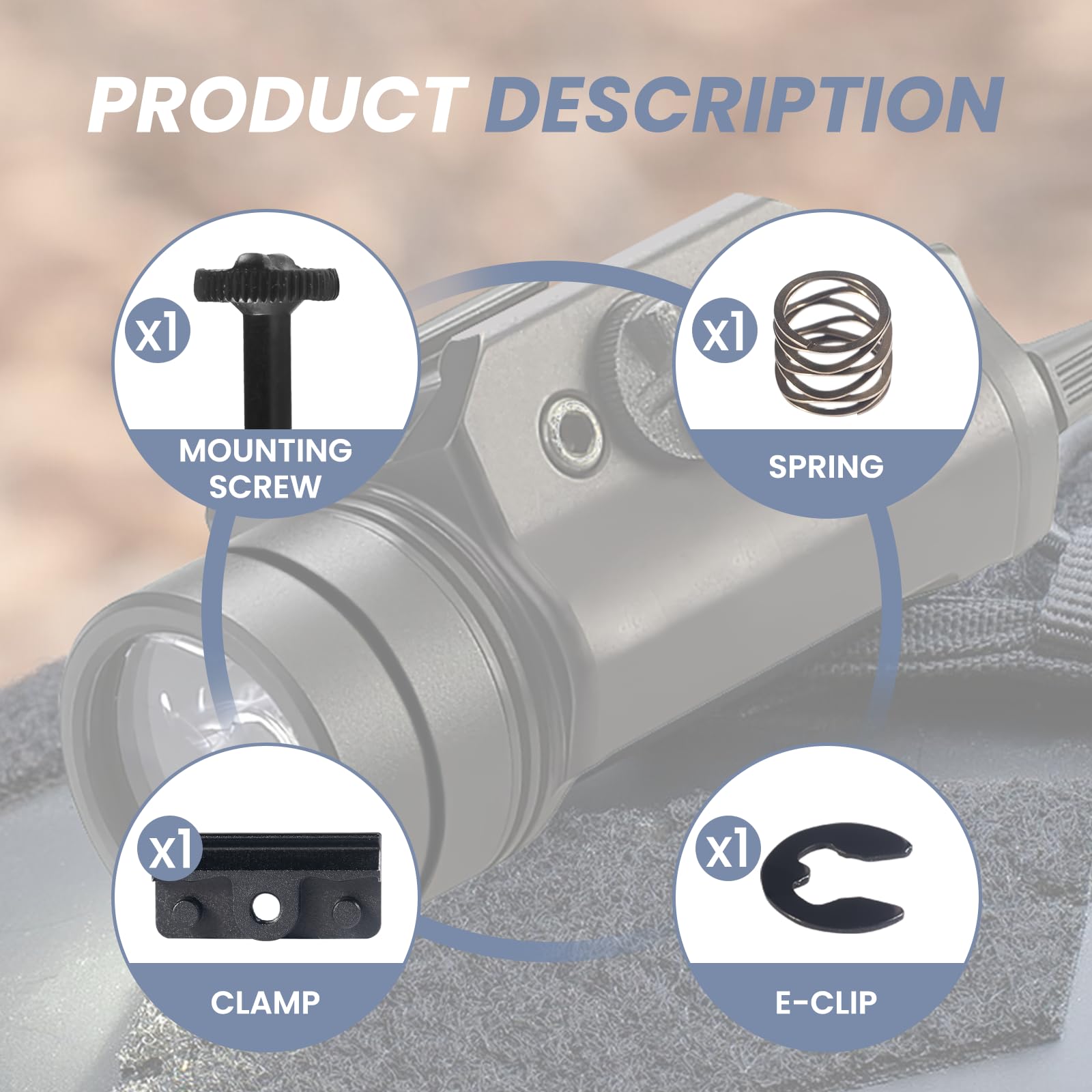 69164 TLR Clamp Assembly Earless Screw Kit Fit for Streamlight Flashlights