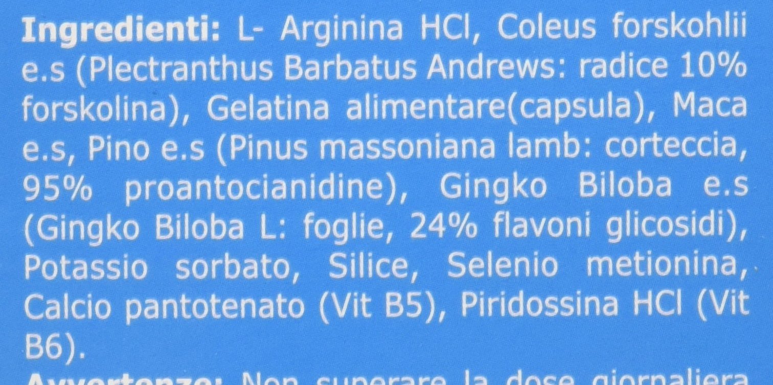 Ultimate Italia - Tonic Man integratore con arginina, maca e selenio per la virilità e la fertilità maschile - 80 compresse - favorisce la spermatogenesi, senza glutine e lattosio