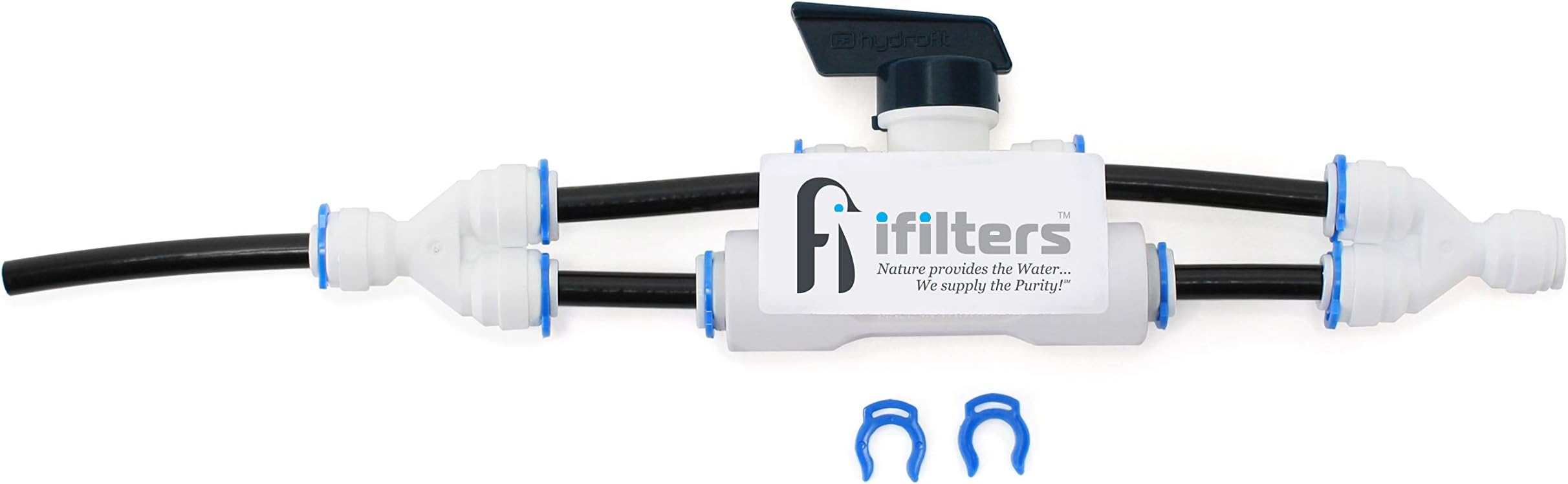 - iFilters Reverse Osmosis RO Flush Kit Valve for 100 GPD RO System, 1/4" QC Ports (75 GPD)