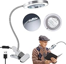 Lente D'ingrandimento 8x Con Luce E Supporto, Lampada D'ingrandimento A Led, Lampada D'ingrandimento Con Morsetto Usb, Ruotabile A 360° Per Lavoro, Lettura, Hobby, Cucito, Bricolage, 10w