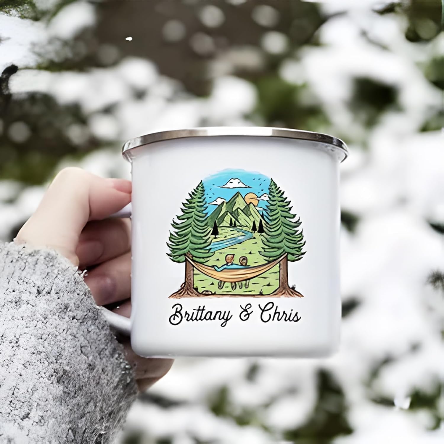 4 Pcs Sublimation Blank Enamel Mug with Silver Rim Camping Travel Coffee Metal Mug 12 oz Can be used as a gift for Christmas Thanksgiving Mother's Day Father's Day - Image 8