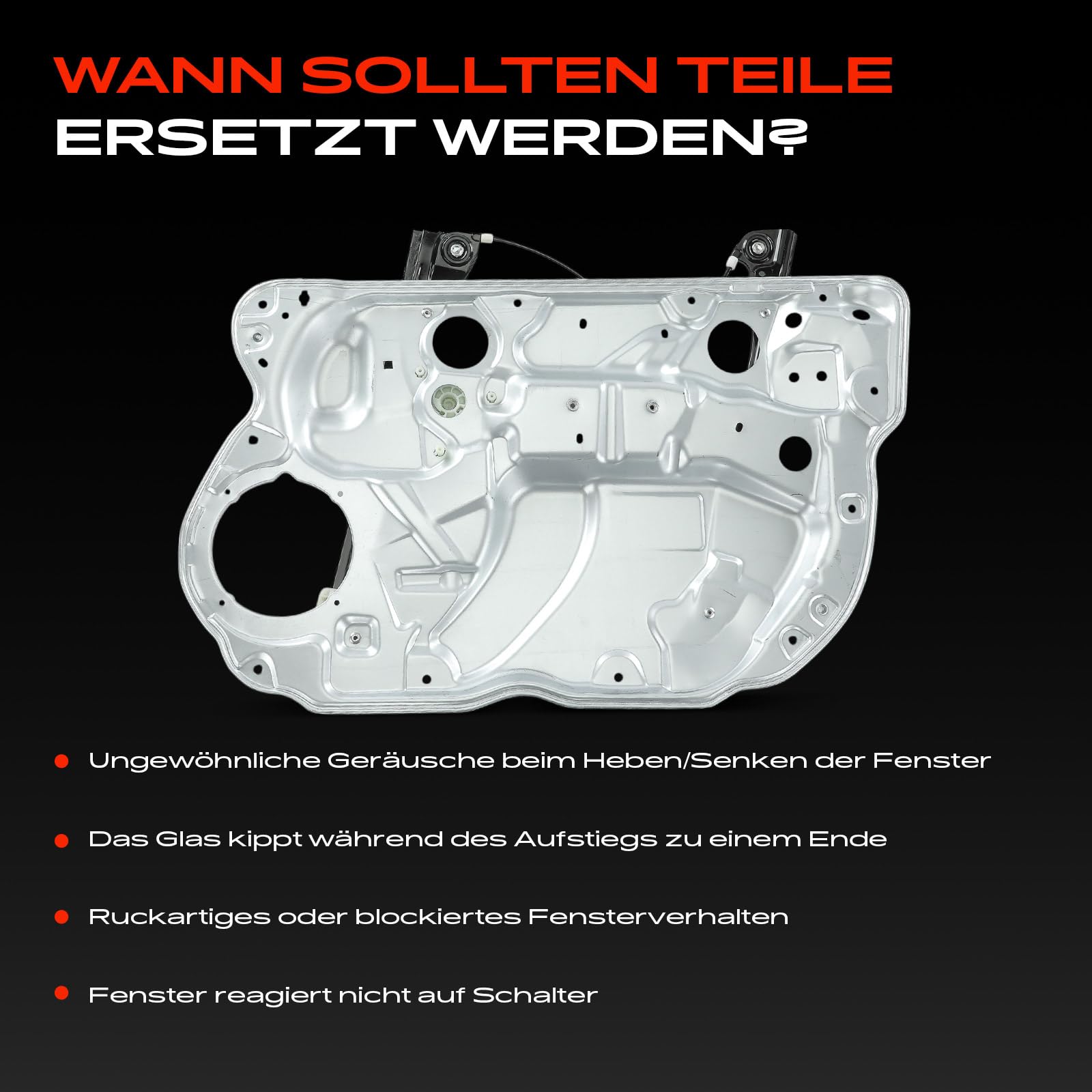 Frankberg Fensterheber Elektrisch Ohne Motor Mit Metall platte Vorne Rechts 4/5 Türer Kompatibel mit Polo 9A 9N Schrägheck Polo Stufenheck 9A2 9A4 9A6 9N2 Replace# 6Q4837462J