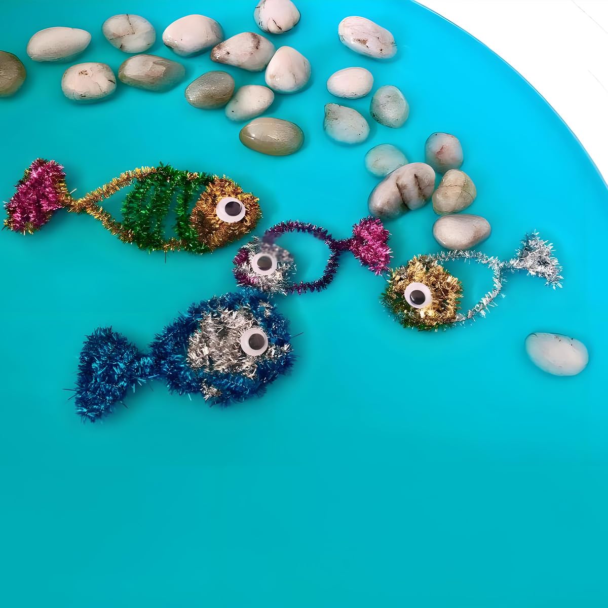 Lot De 300 Cure-pipes Pour Le Bricolage - 3 Cure-pipes Différents - Vert - Multicolore - Fil De 30 Cm - Fil Chenille - Projets Créatifs Et Décoration