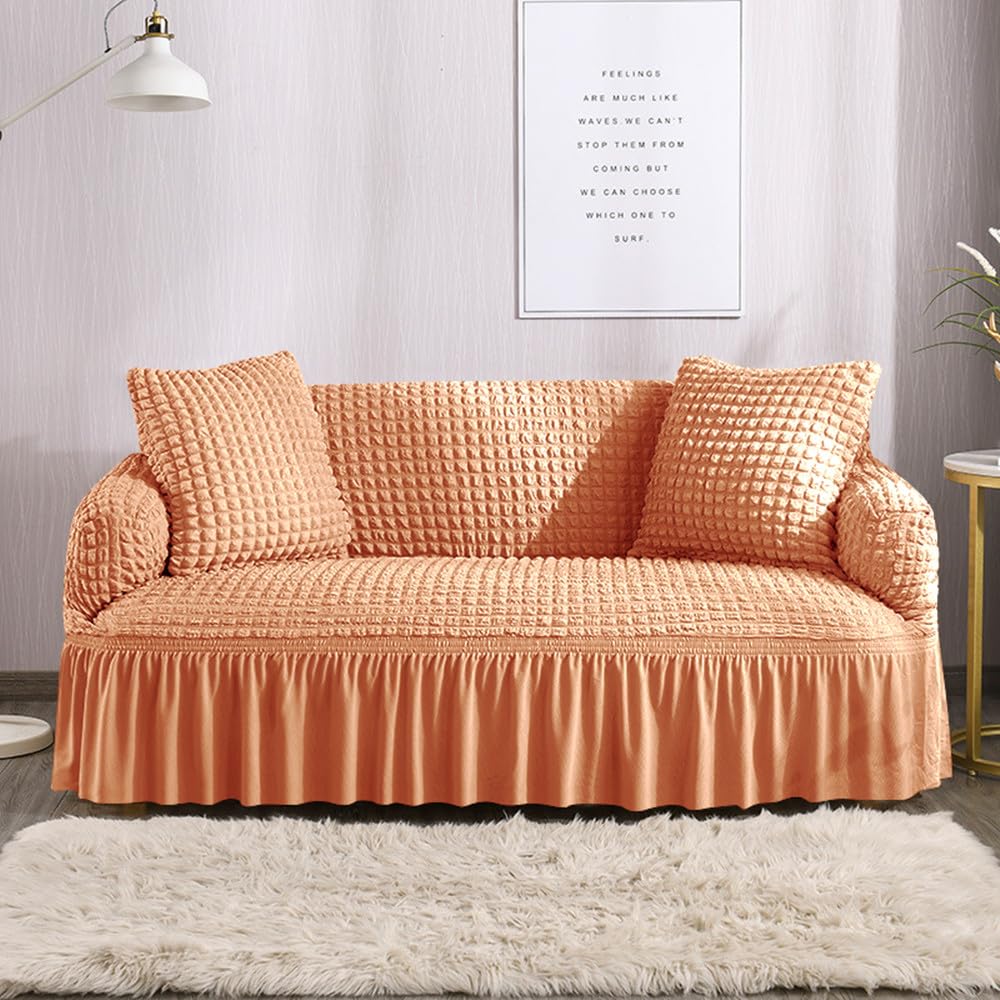 Funda sofa seersucker de tela premium para sala de estar