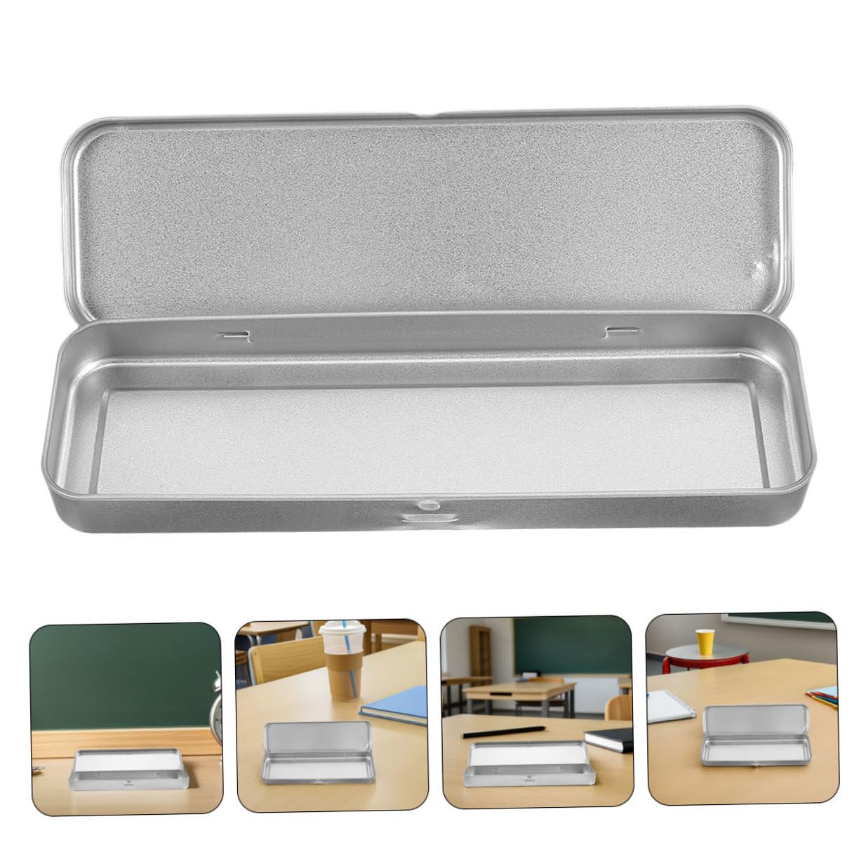 Mobestech 8 pezzi Scatola Portapenne Rettangolare in Metallo Organizer Singolo Astuccio Scuola Resistente e Protettivo per Cancelleria Design Moderno e Robusto