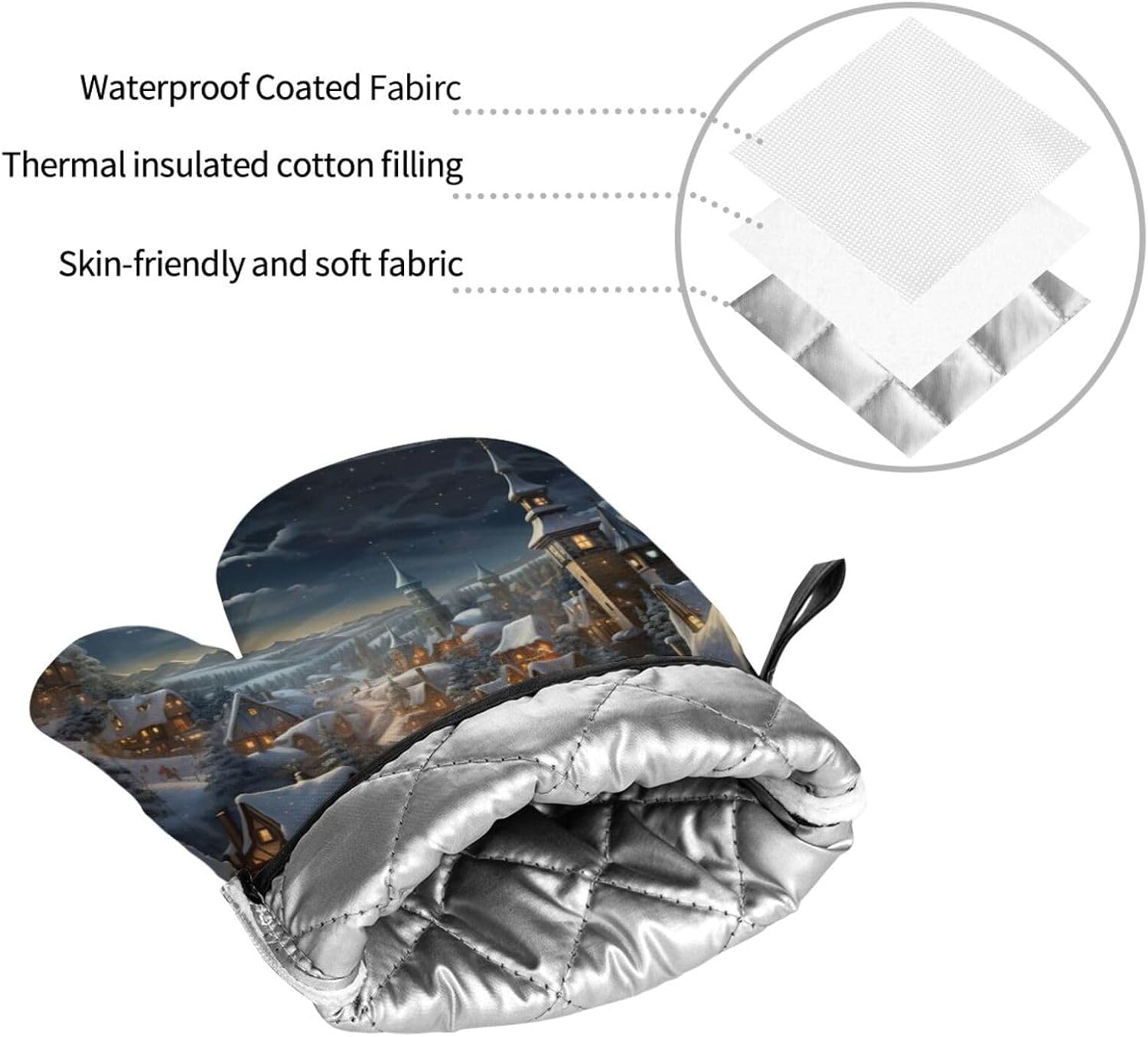 Christmas Kitchen baking four piece set, fit for cooking and baking, oven, microwave, and outdoor barbecue