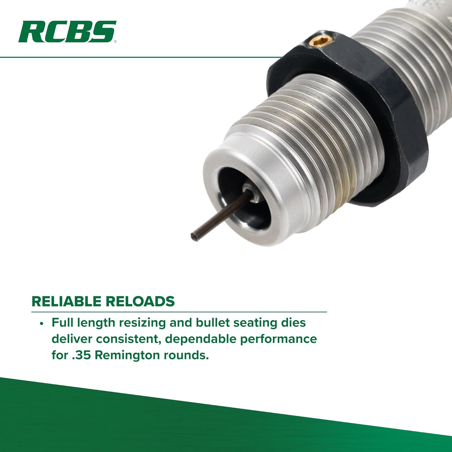 RCBS Full-Length Die Set .35 Rem, Reloading Die Set for Accurate Reloading of .35 Remington Rifle Cartridges