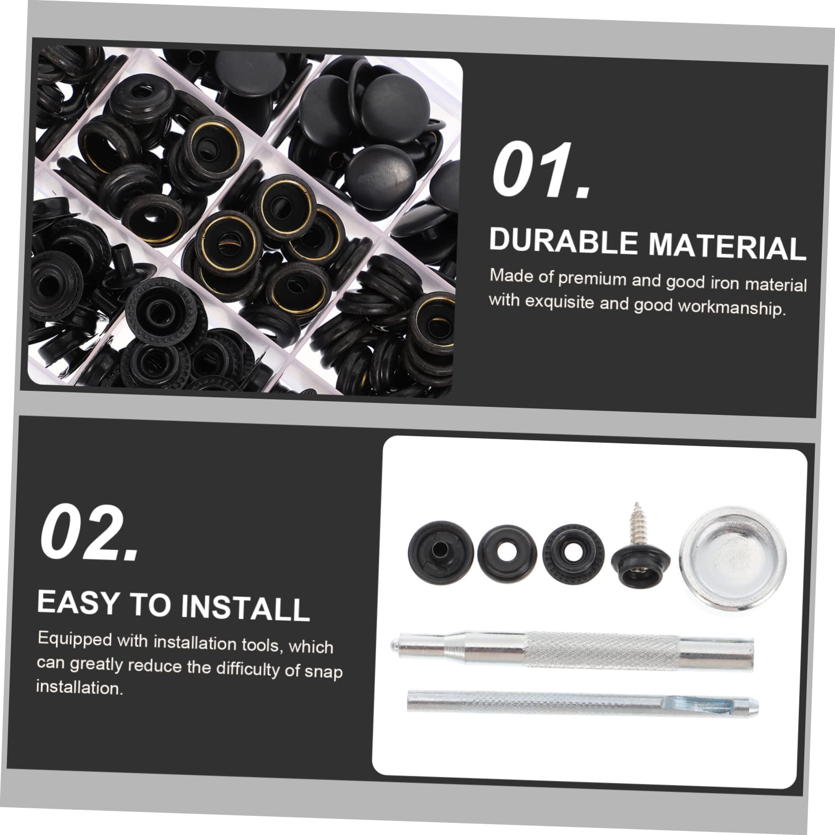 Druckknöpfe aus Eisen 15mm 1 Satz für Möbel und Kleidung