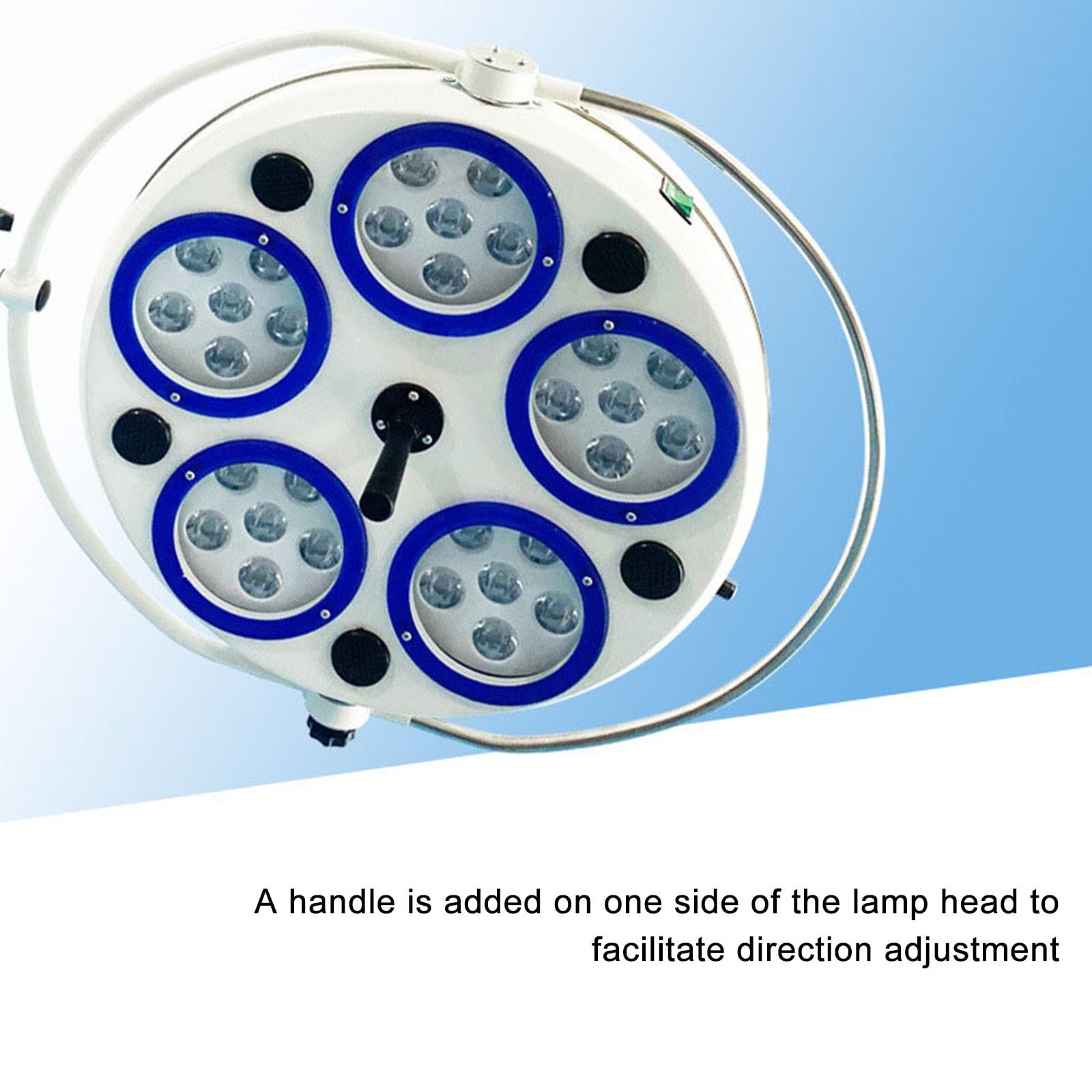 Lampada per Visita Medica a 5 Fori, Lampada per Visita Chirurgica a LED da 30W, Lampada per Visita Ginecologica, Mobile Esame Lampada, Lampada per Luce Orale Dentale