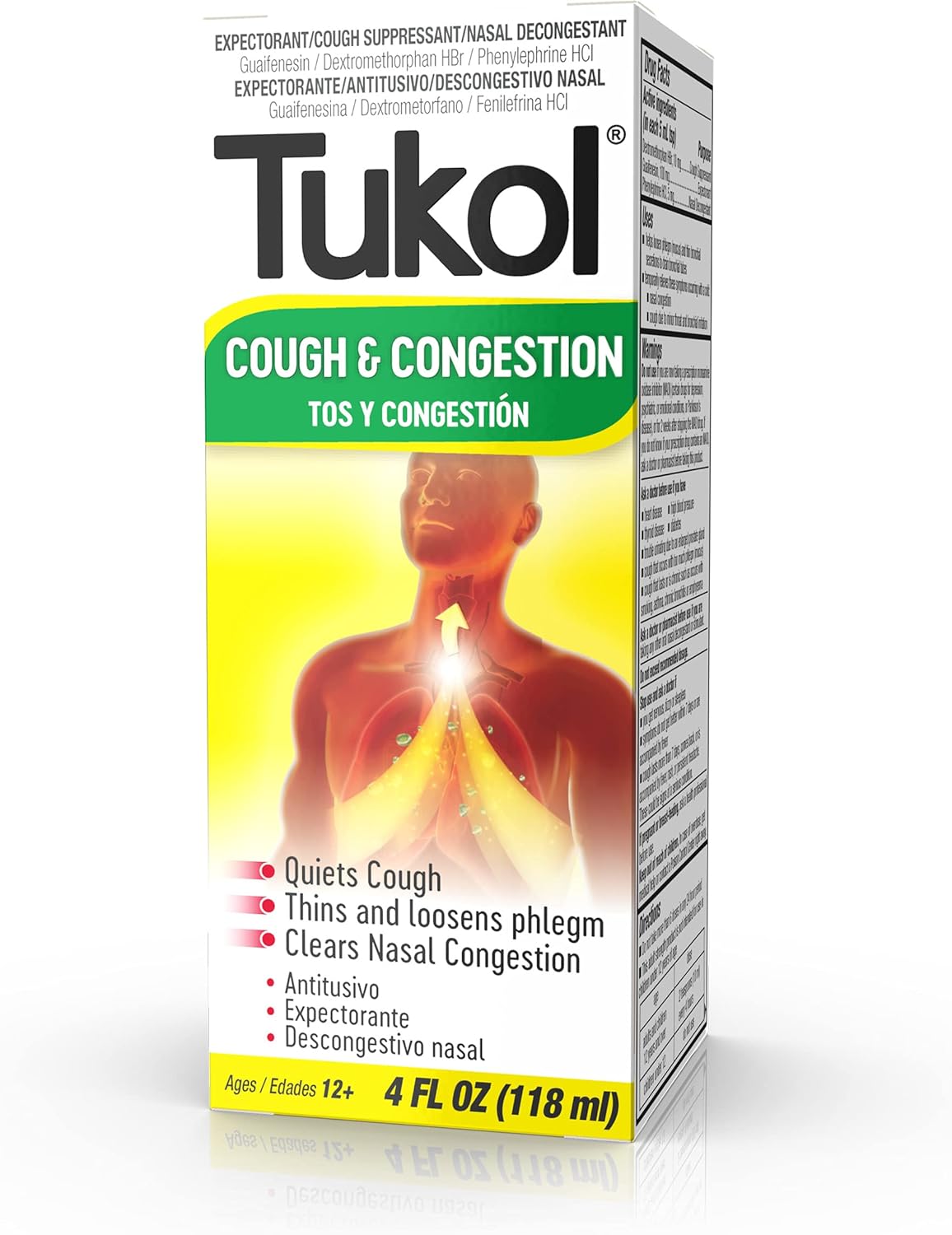 Buy TUKOL Cough & Congestion Treatment, Cough Suppressant and Nasal