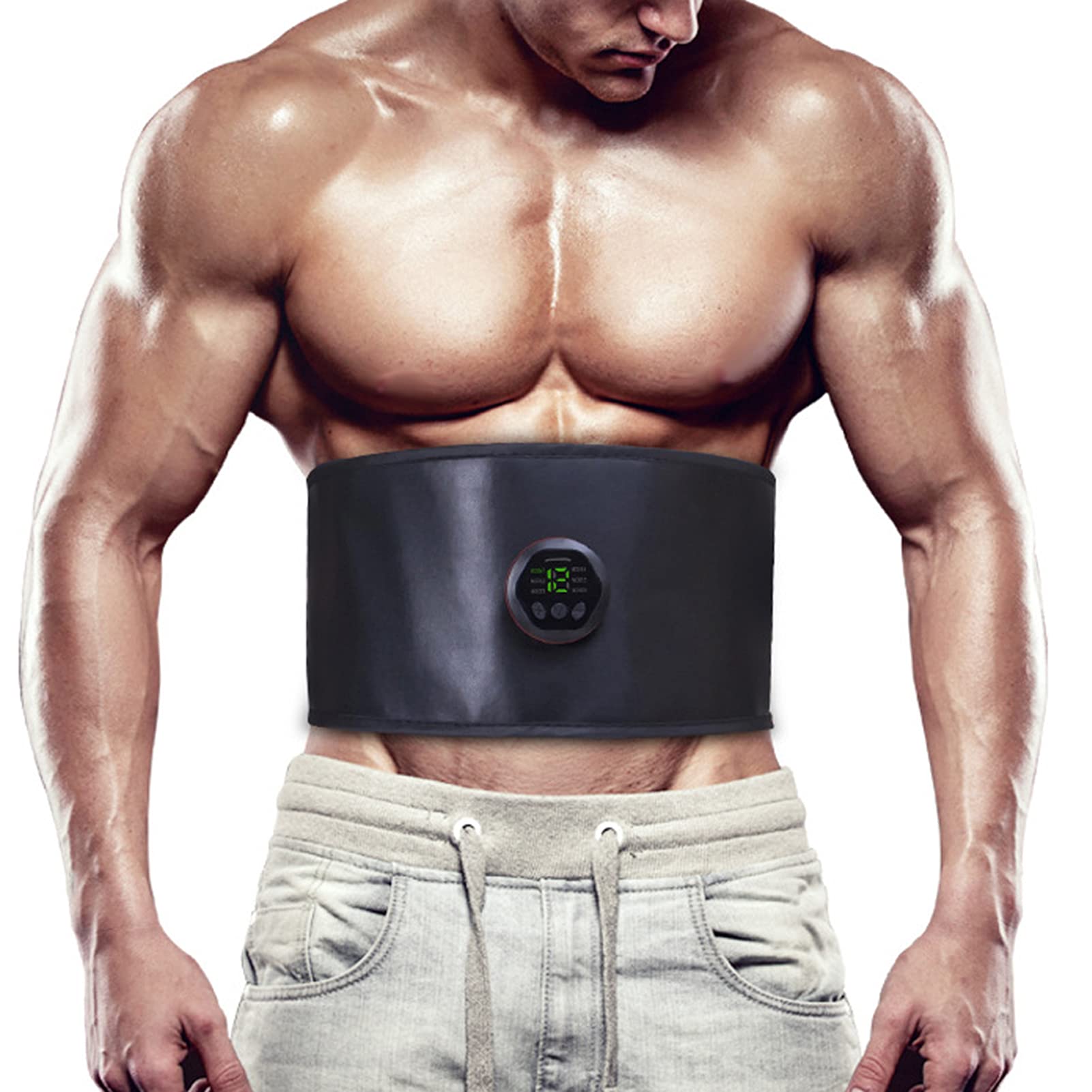 XBAILAZMuscle Abdominal Toning Belt Abs Stimulating Belt Training  Stimulator Fitness Abdominal Training Weight for Core Abdominal Trainers  Loss Belt