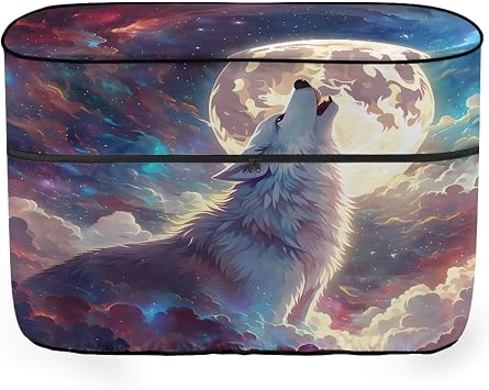 RV Propane Tank Cover Wolf Moon Galaxy Camper Propane Tank Covers Double 30lb Propane Gas Tank Cover Universal RV/Trailer/Camper Accessories