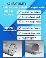 Vista 3 de Coolaroo - Kit de piezas de repuesto y tapa de extremo, compatible con piezas de repuesto Coolaroo para exteriores para toldos, amarres de sombra