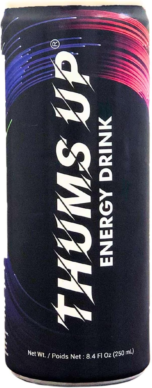 Thums UP Energy Drink Net Wt. 8.4 OZ (6 * 250ml each). PACK OF 6 CANS.