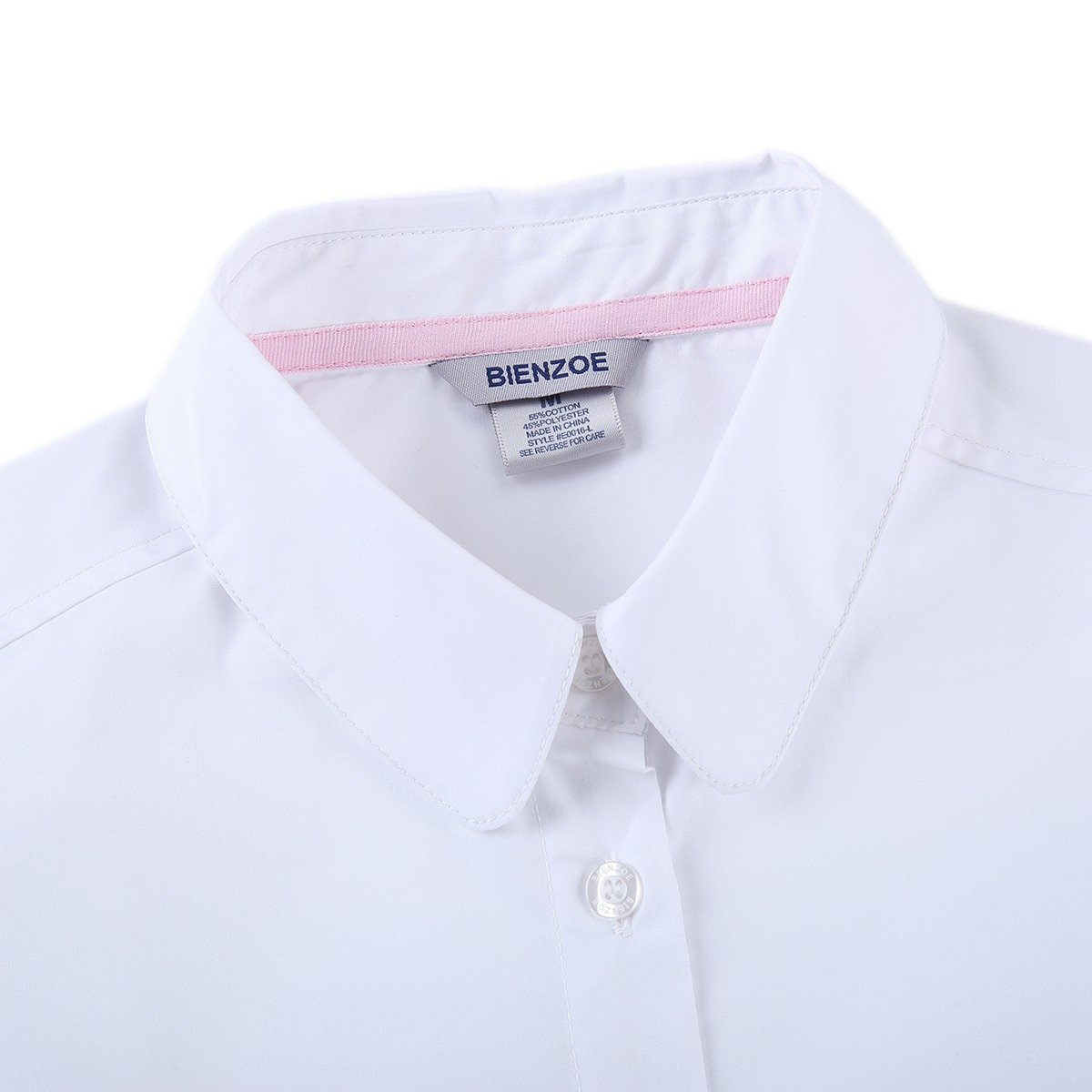 Bienzoe Niña Uniformes Escolares Oxford Manga Larga Blusa