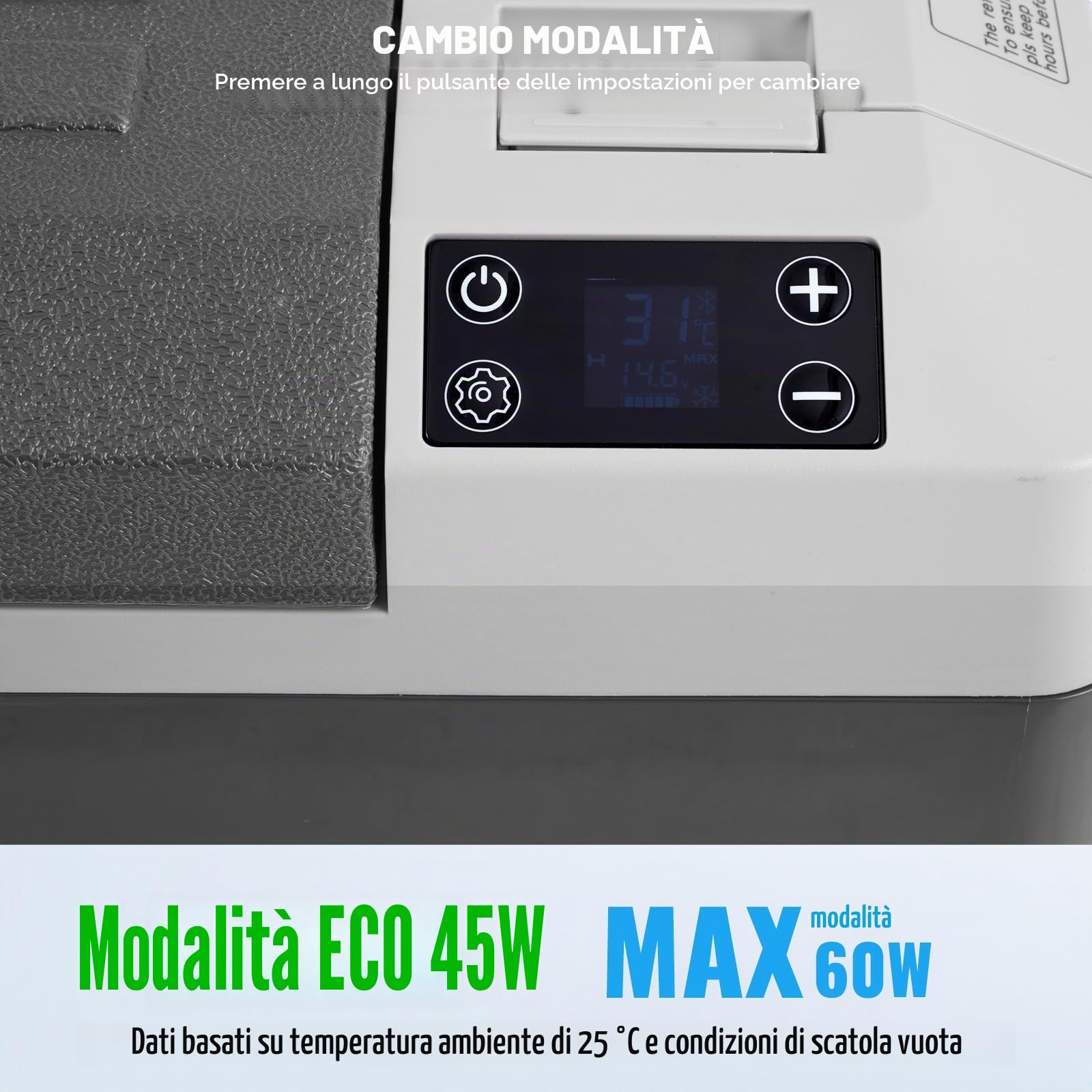 VEVOR Frigorifero Portatile 12V 25L Compressore Area Singola -20~20℃