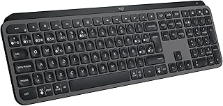 Logitech MX Keys S Teclado inalámbrico, Perfil Bajo, Escritura Fluida Silenciosa, Teclas Programables, Iluminación, Bluetooth, Carga USB C, para Windows, Linux, Chrome, Mac, QWERTY Portugués - Gris