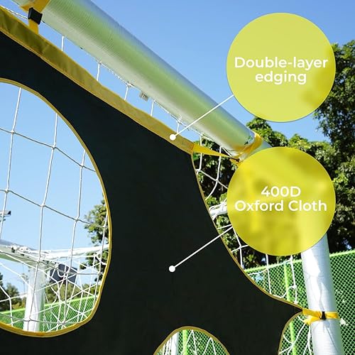 Miniatura 2 de PodiuMax Red de objetivos de fútbol con 10 zonas de puntuación, compatible con todas las porterías de fútbol de 8 x 6 pies, 12 x 6 pies, 14 x 7 pies