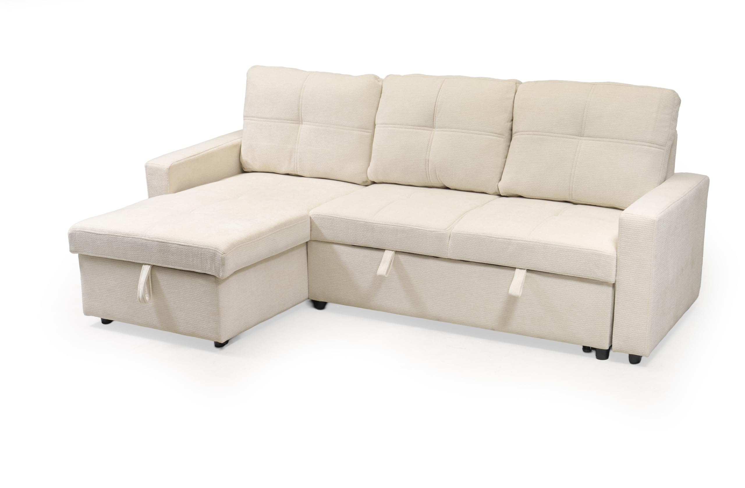 Sofá cama 120x188 cm con sistema extraíble y almacenamiento oculto Krabi
